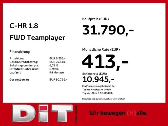 Toyota C-HR Voorwielaandrijving