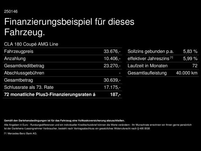 Mercedes-Benz CLA 180 AMG Line Coupé