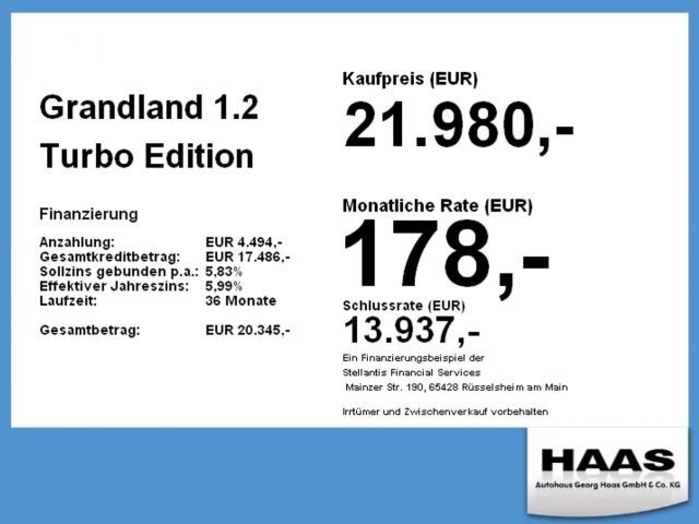 Opel Grandland X 1.2 Turbo Turbo