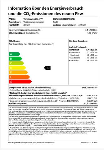 Volkswagen Golf 1.5 TSI Golf VIII Life