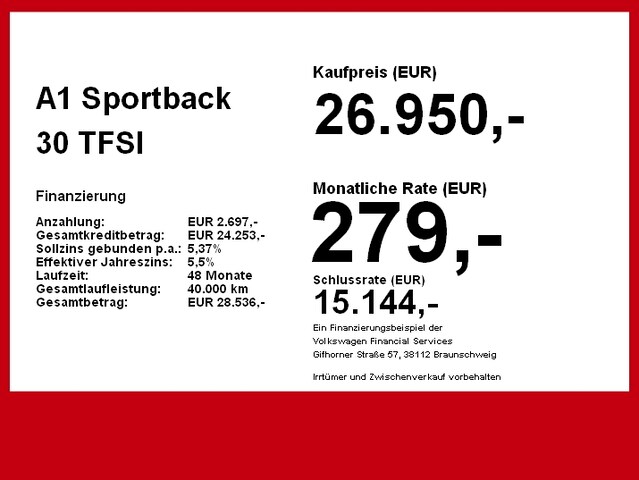 Audi A1 30 TFSI S-Tronic Sportback