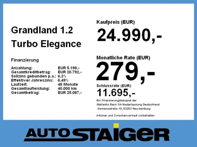 Opel Grandland X 1.2 Turbo Elegance Turbo