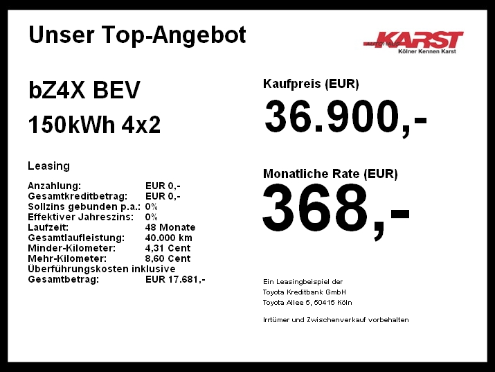 Toyota bZ4X 5-deurs Comfort