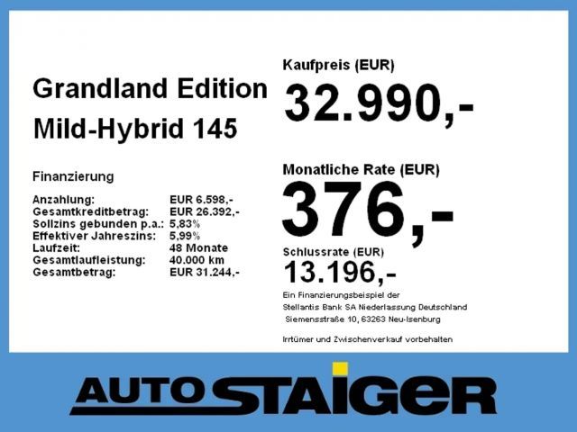 Opel Grandland X Edition Hybrid