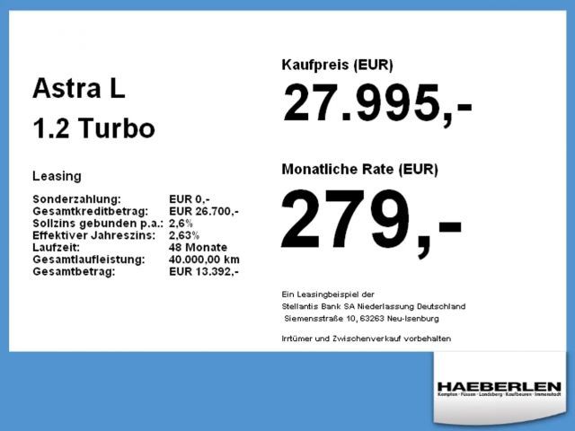 Opel Astra 1.2 Turbo GS-Line Grand Sport Turbo