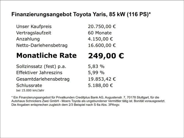 Toyota Yaris Comfort Hatchback Team D