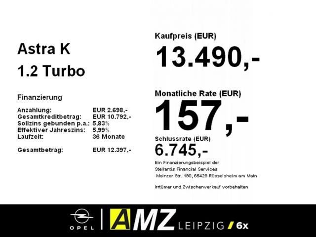 Opel Astra 1.2 Turbo Edition Turbo