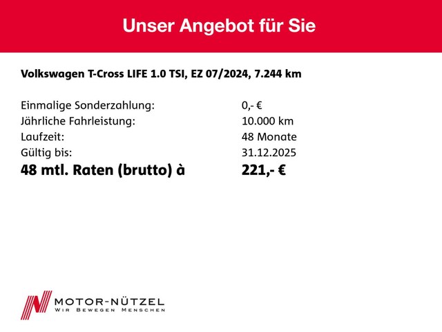 Volkswagen T-Cross 1.0 TSI Life