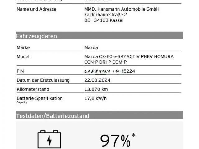 Mazda CX-60 Homura e-Skyactiv
