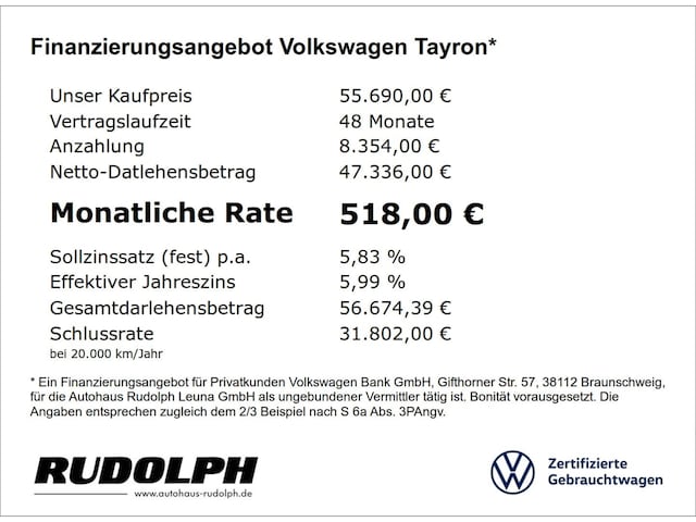 Volkswagen Tayron 2.0 TDI DSG Elegance Elegance