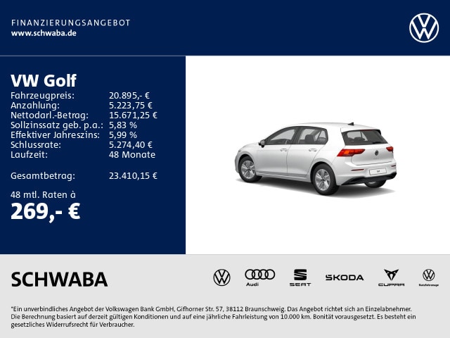 Volkswagen Golf 2.0 TDI Golf VIII Life