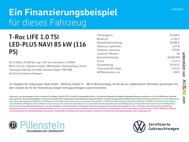 Volkswagen T-Roc 1.0 TSI Life Plus
