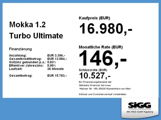 Opel Mokka 1.2 Turbo Turbo Ultimate