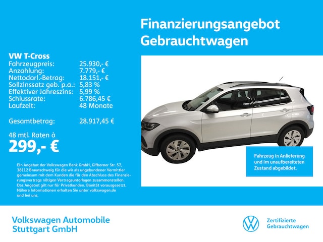 Volkswagen T-Cross 1.5 TSI DSG Life