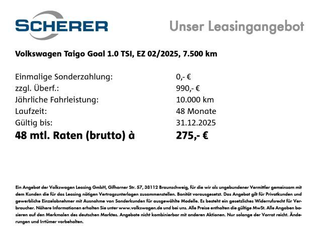 Volkswagen Taigo 1.0 TSI DSG
