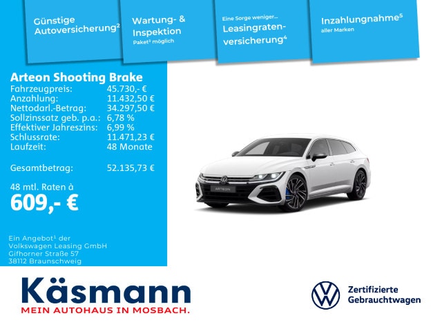 Volkswagen Arteon Shooting Brake Arteon Shooting Brake R 4M AHK 360 MATRIX LEDER