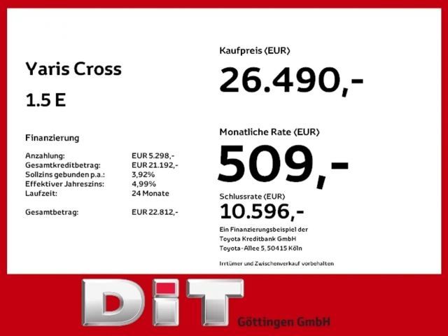Toyota Yaris Cross Voorwielaandrijving