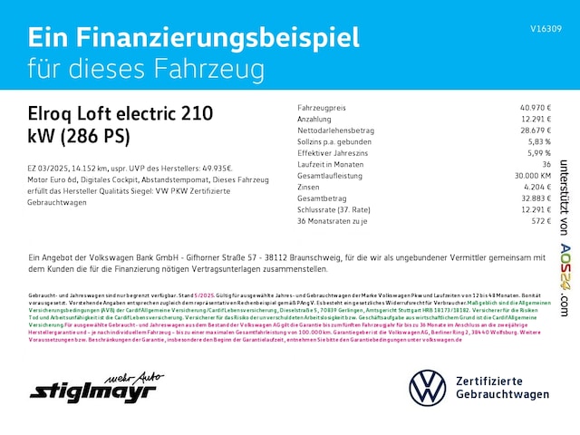Skoda Elroq Elroq Loft electric 82-kWh+ACC+AHK+MATRIX+NAVI