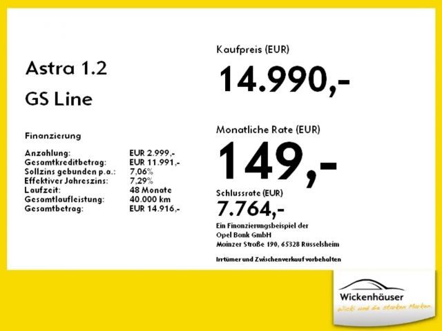 Opel Astra GS-Line Grand Sport