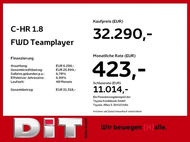 Toyota C-HR Voorwielaandrijving
