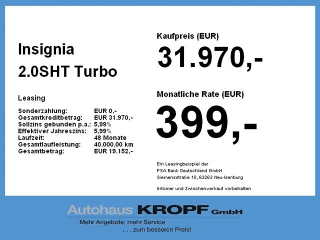 Opel Insignia 2.0SHT Fin. ab 2,99% WirelCharg.,HeadUp