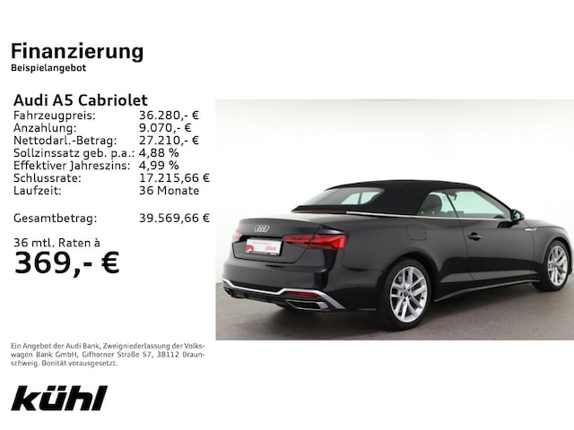 Audi A5 40 TFSI Cabriolet S-Tronic