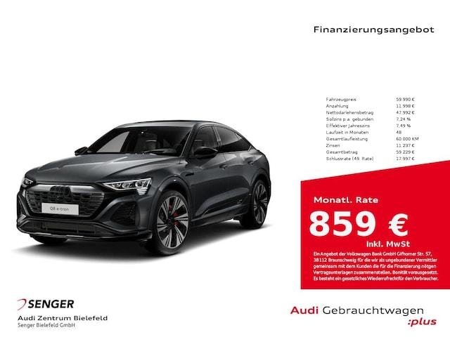 Audi Q8 e-tron 55 Quattro S-Line Sportback