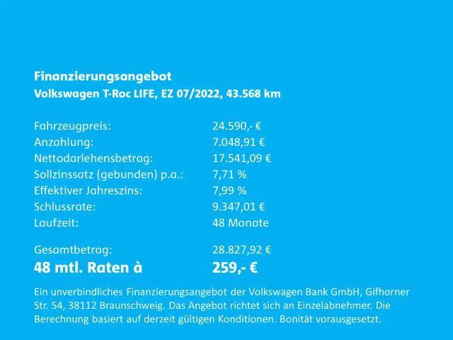 Volkswagen T-Roc Life