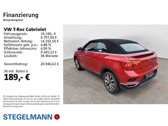 Volkswagen T-Roc 1.0 TSI Cabriolet Style