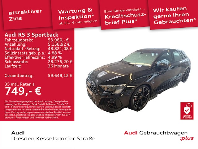 Audi RS3 Quattro S-Tronic Sportback
