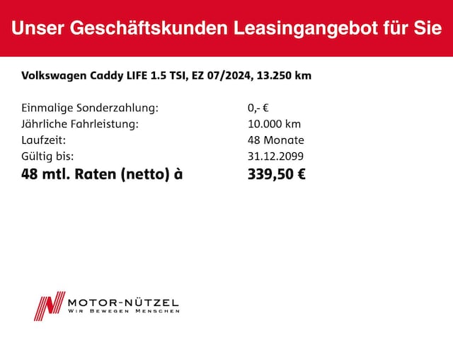 Volkswagen Caddy 1.5 TSI DSG Life