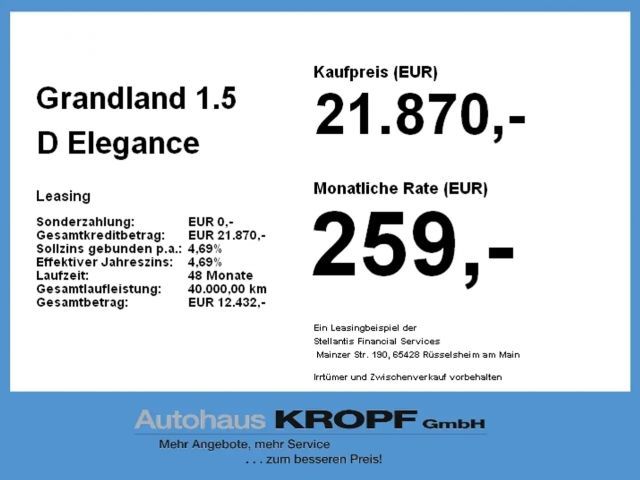 Opel Grandland X 1.5 CDTI 1.5 Turbo Elegance