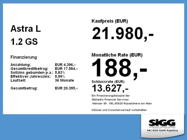 Opel Astra L 1.2 Sitz & Lenkradheizung,Automatik