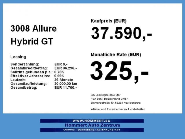 Peugeot 3008 Allure Pack Hybrid