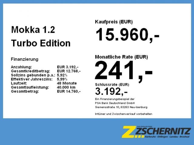 Opel Mokka 1.2 Turbo Edition Turbo