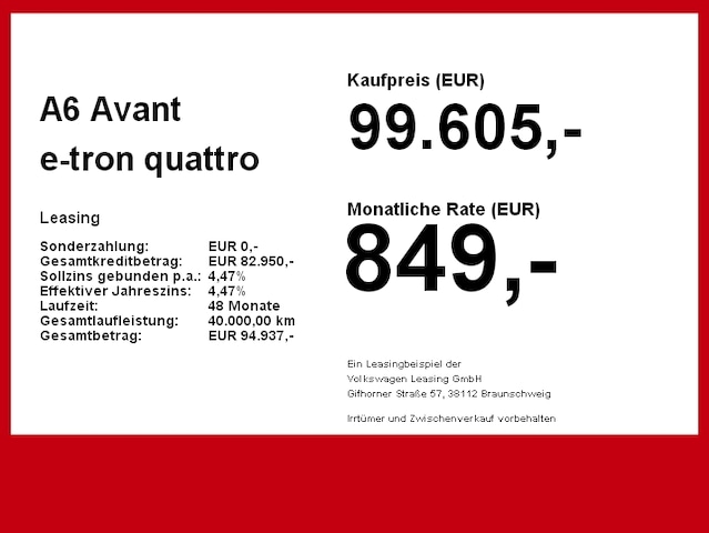 Audi A6 e-tron Avant Quattro