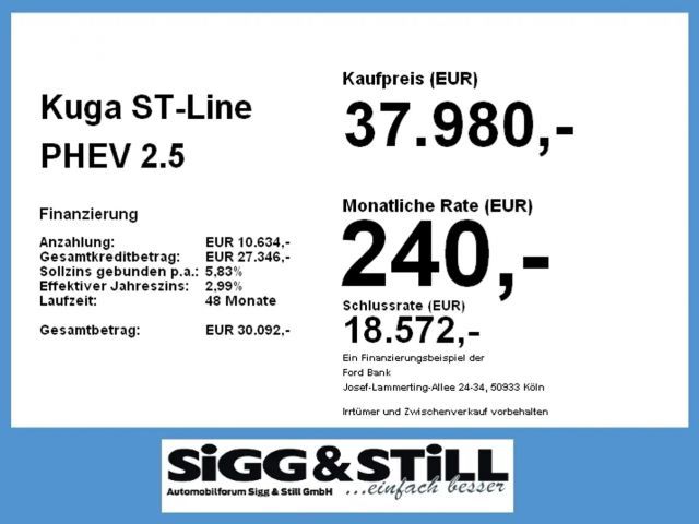 Ford Kuga Plug in Hybrid ST Line