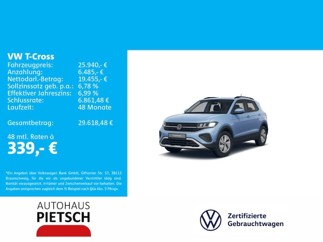 Volkswagen T-Cross 1.0 TSI DSG Life