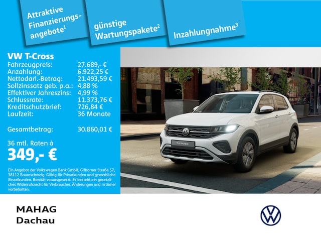 Volkswagen T-Cross 1.0 TSI DSG Life