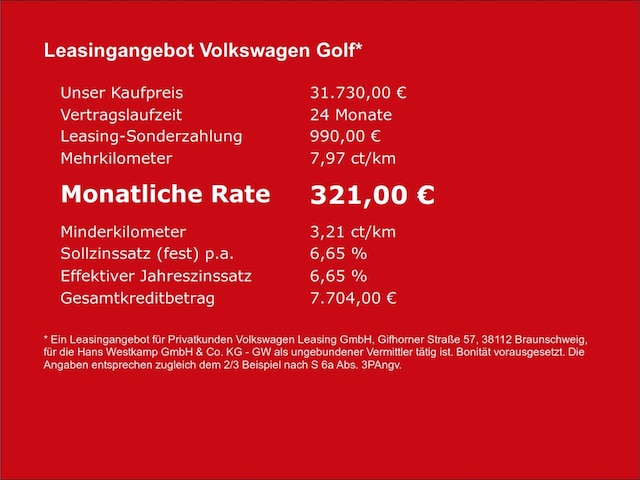 Volkswagen Golf DSG Golf VIII Plus Style