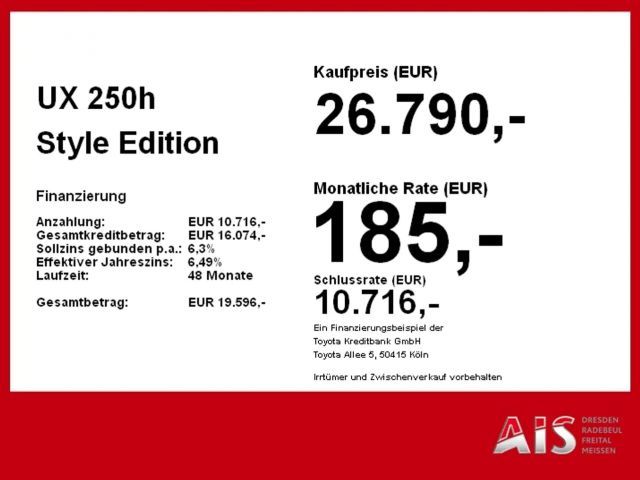 Lexus UX 250h Style Edition