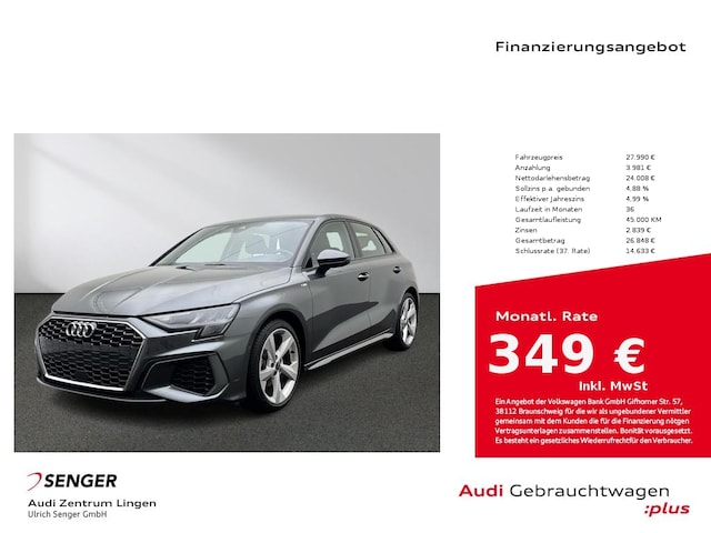 Audi A3 35 TDI S-Line S-Tronic Sportback