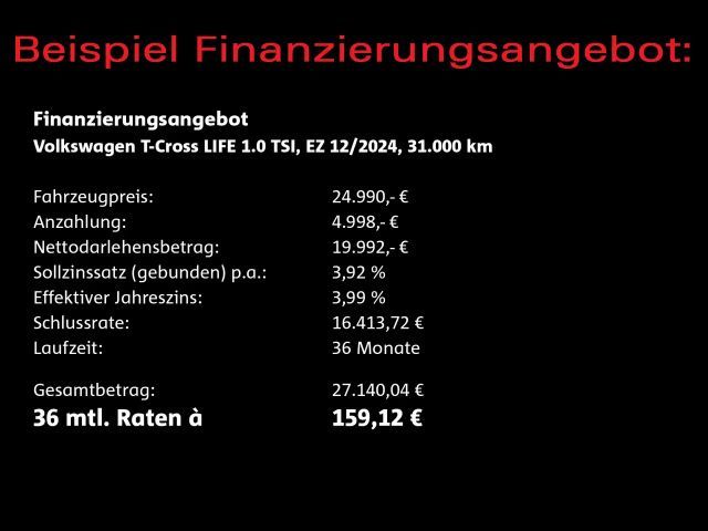 Volkswagen T-Cross 1.0 TSI DSG IQ.Drive Life