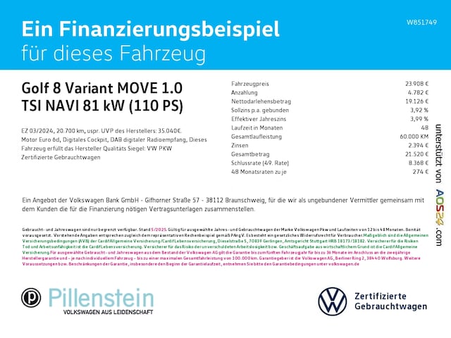Volkswagen Golf 1.0 TSI Move Variant