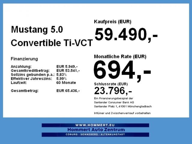 Ford Mustang Convertible GT 5.0 V8
