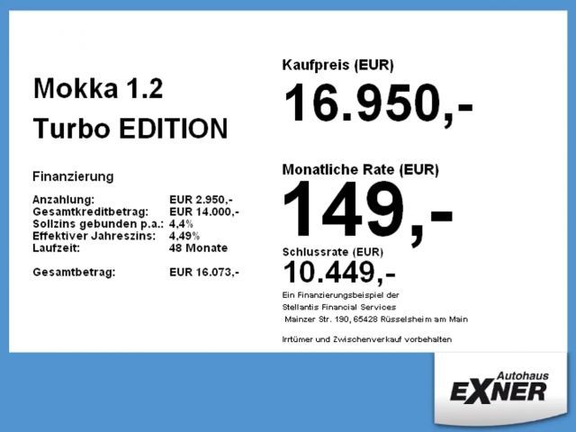 Opel Mokka 1.2 Turbo Edition Turbo