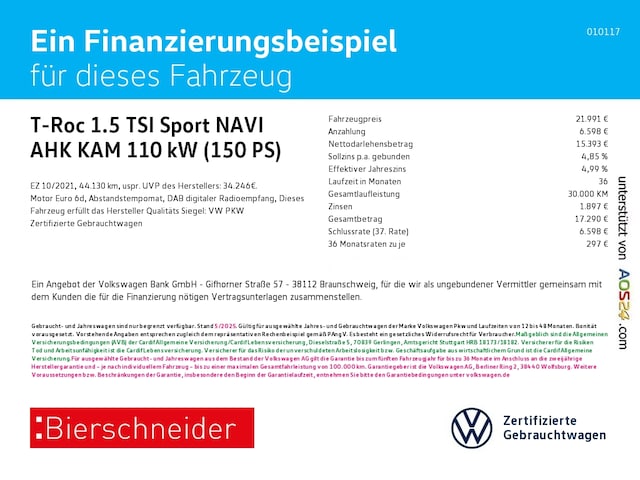 Volkswagen T-Roc 1.5 TSI Sport