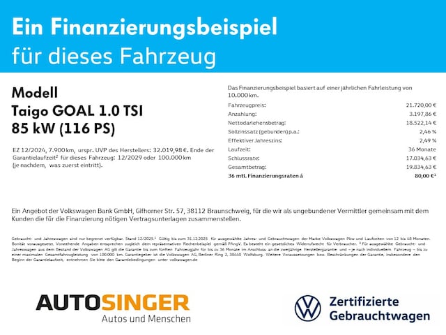 Volkswagen Taigo 1.0 TSI