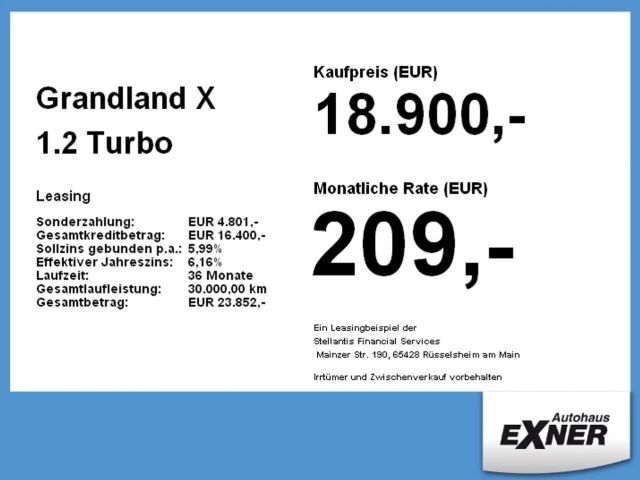 Opel Grandland X 1.2 Turbo Turbo Ultimate