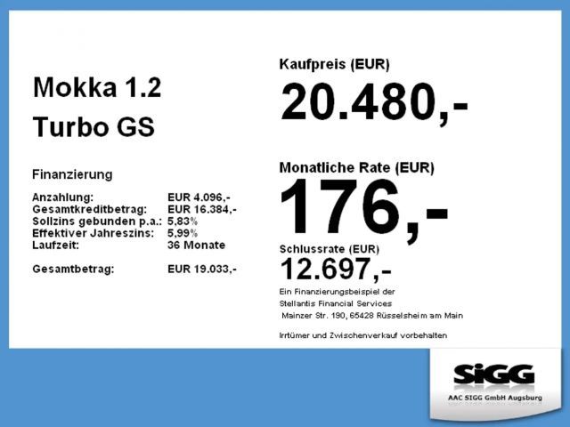 Opel Mokka 1.2 Turbo GS-Line Grand Sport Turbo